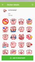 Lovely Piggy Stickers for Whatsapp - WAStickerApps اسکرین شاٹ 3
