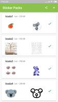 Lovely Koala Bear Sticker Pack App - WAStickerApps تصوير الشاشة 2