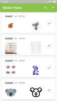 Lovely Koala Bear Sticker Pack App - WAStickerApps screenshot 2