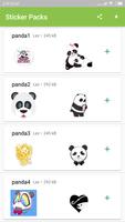 Cute Panda Stickers for Whatsapp - WAStickerApps Ekran Görüntüsü 3