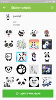 Cute Panda Stickers for Whatsapp - WAStickerApps Ekran Görüntüsü 1