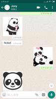 Cute Panda Stickers for Whatsapp - WAStickerApps Ekran Görüntüsü 2