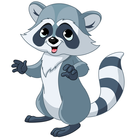 Cute Raccoon Sticker & Emoji Pack App-WAStickerApp icône