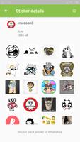 Cute Raccoon Sticker & Emoji Pack App-WAStickerApp Affiche