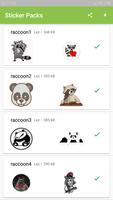 Cute Raccoon Sticker & Emoji Pack App-WAStickerApp capture d'écran 2