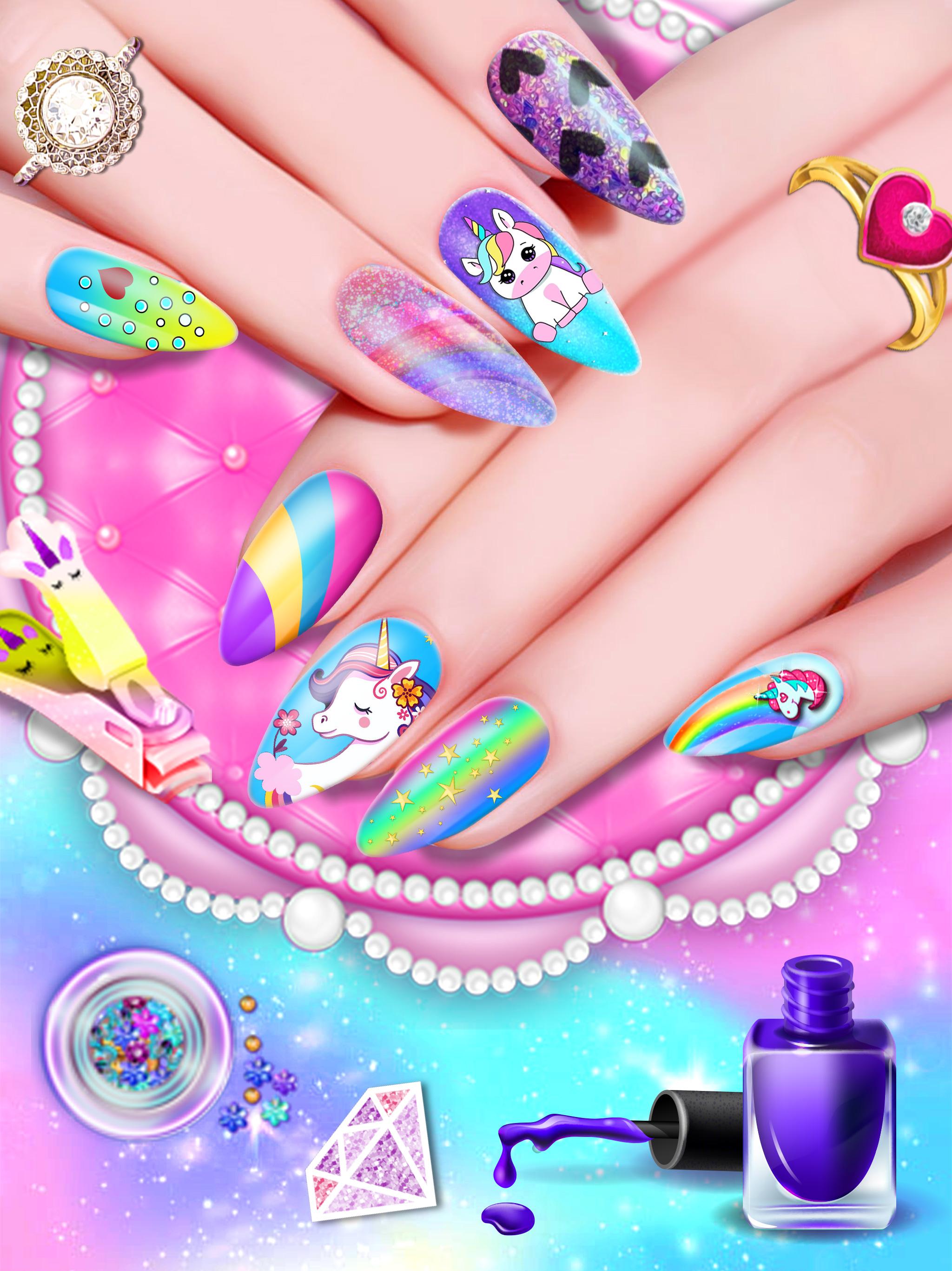 Manikure Nagelstudio Einhorn Modespiel Fur Madchen Fur Android Apk Herunterladen