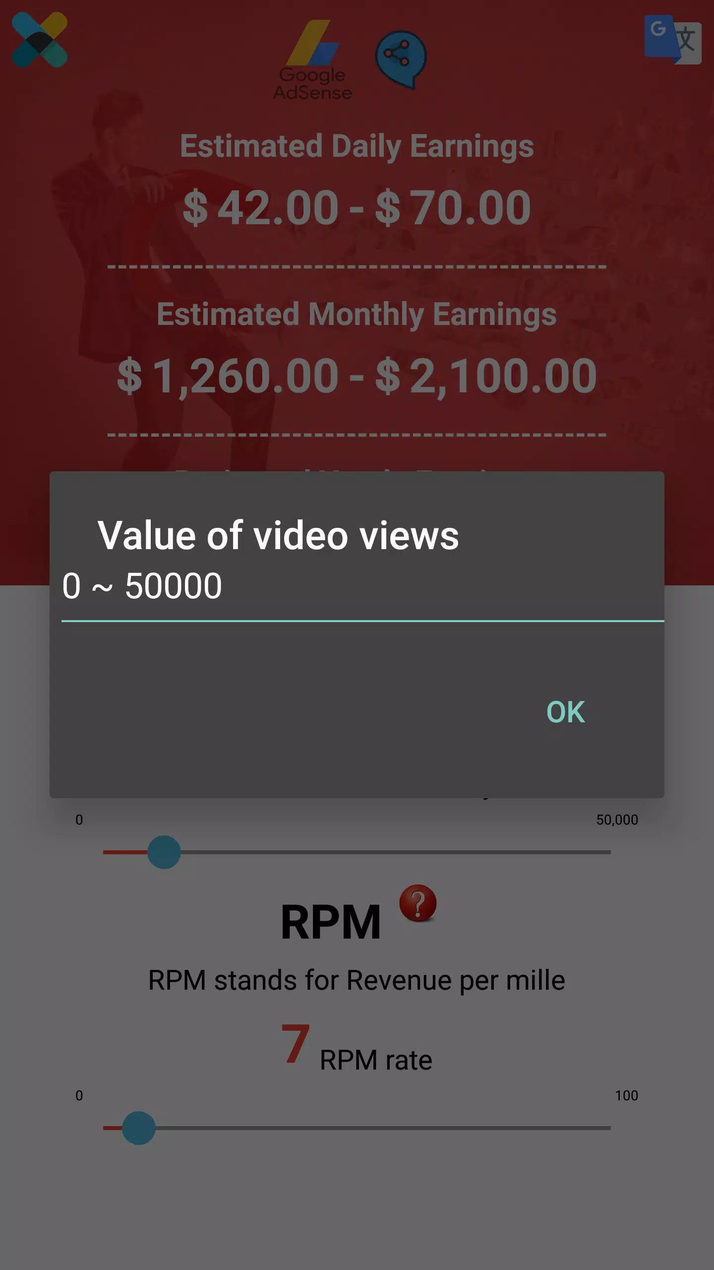Descarga de APK de YouTuber Money Calculator para Android