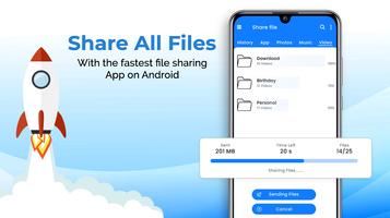 File Transfer Data Sharing: Transfer Music, Video plakat