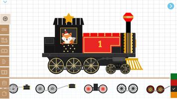 聖誕火車-火車遊戲學齡前拼裝交通工具制造小火車的遊戲 截圖 2