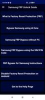 Samsung FRP Unlock Guide پوسٹر