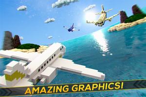 Aircraft Survival Block Planes - Flying Simulator اسکرین شاٹ 1