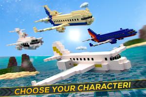 Aircraft Survival Block Planes - Flying Simulator اسکرین شاٹ 2