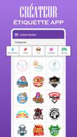 créateur étiquette e logos app Affiche