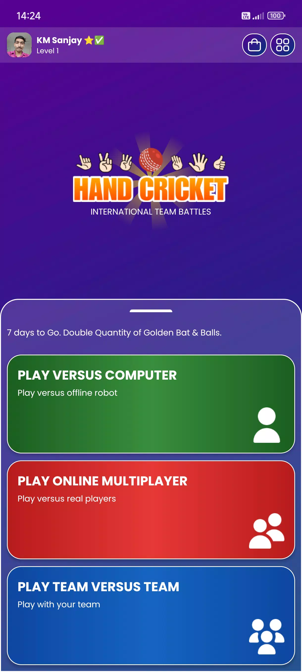 Hand Cricket – Team Battles