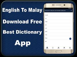 Poster English to Malay dictionary Offline