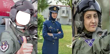 Lady Pilot Army Officer Uniform Photo Editor