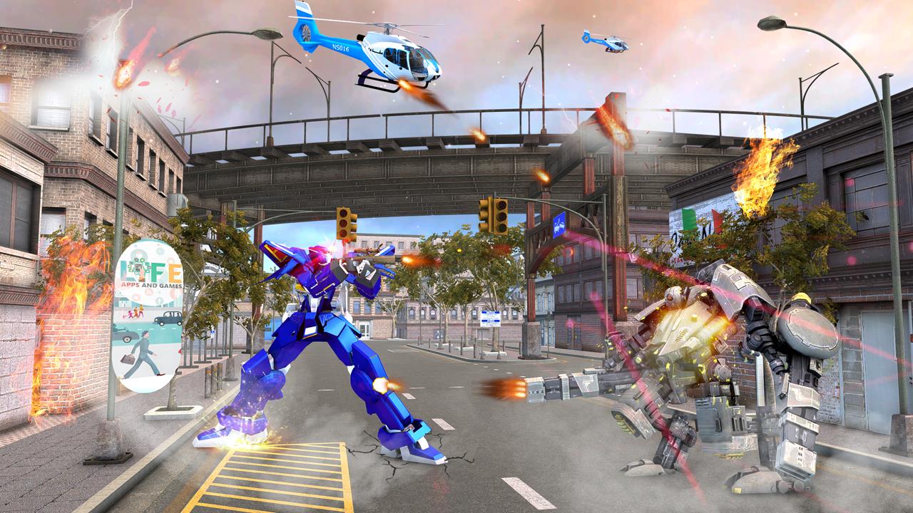 Android 用の アメリカの警察ロボット変換 ロボット格闘ゲーム Apk をダウンロード
