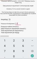 Hypokalemia potassium replacement calculator скриншот 1