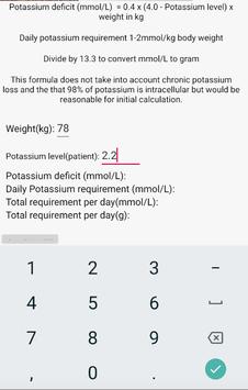 Potassium replacement calculator