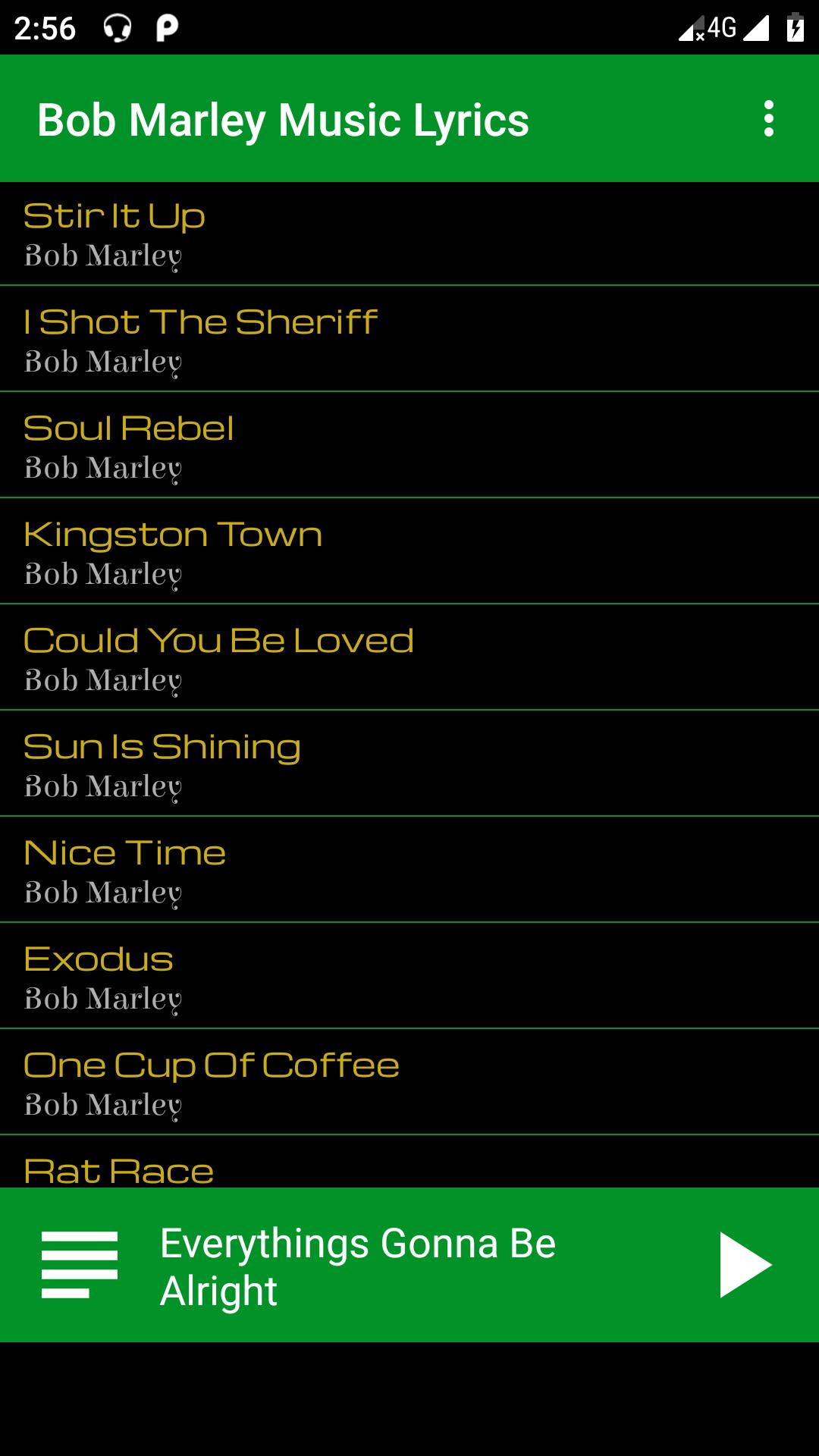 Bob Marley Music Lyrics For Android Apk Download