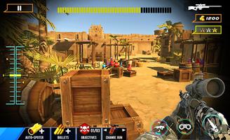 Desert Sniper Battle Commando 3D Affiche