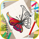 Learn To Draw Colorful Butterfly Step by Step ícone