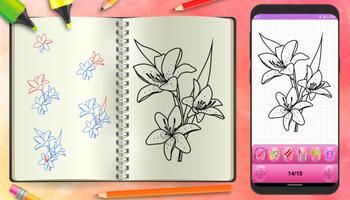 Learn To Draw Beautiful Flowers Step by Step Cartaz