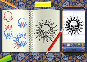 Learn To Draw Skull Tattoos Step By Step - Free imagem de tela 3