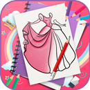 Learn To Draw Princess Dress Step By Step-APK