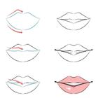 Comment dessiner les lèvres ét icône