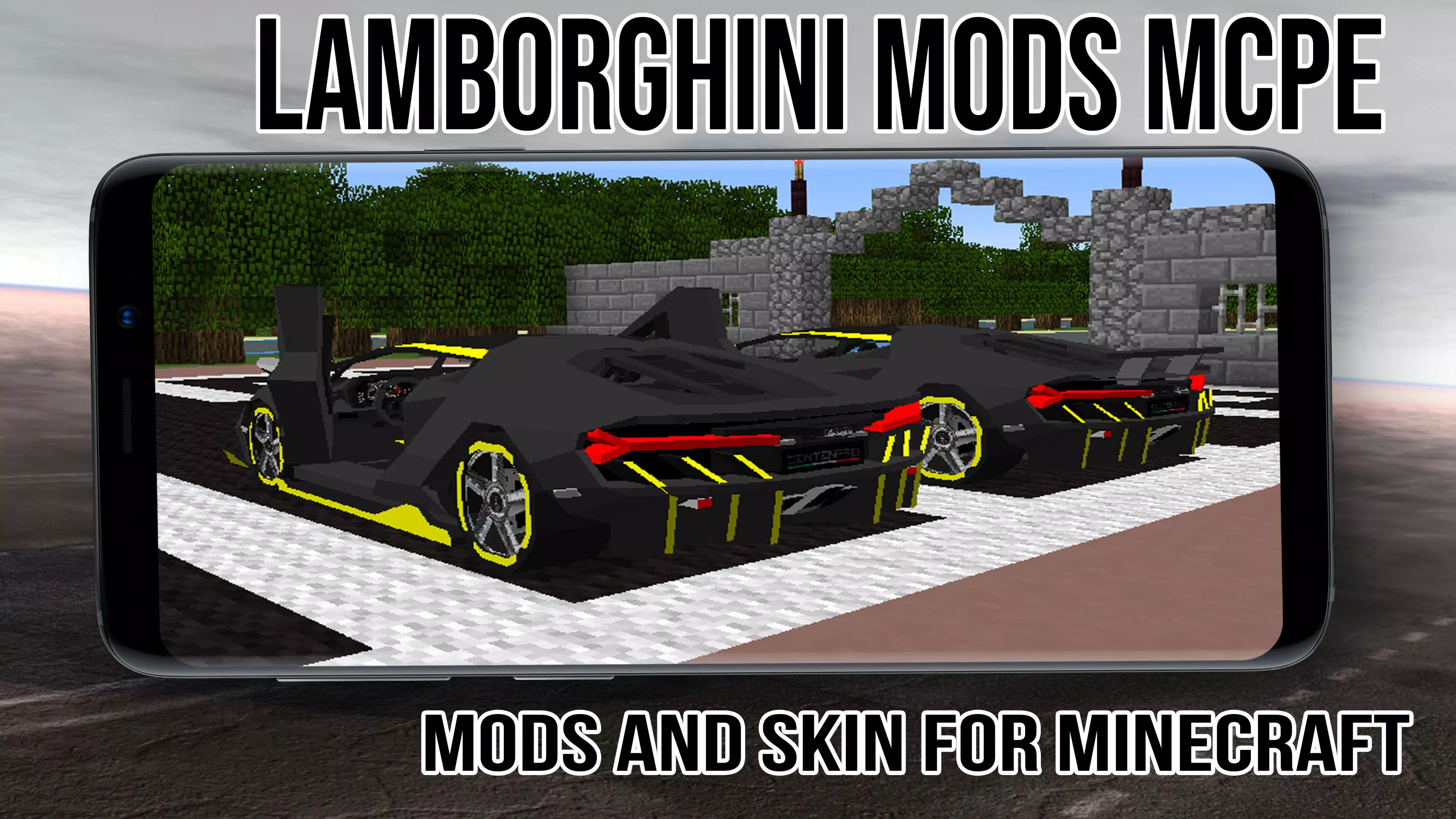 Skachat Lamborghini Car Mcpe Cars Mod For Minecraft Pe Apk Dlya Android