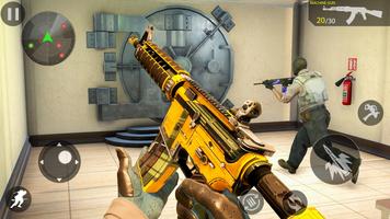 Bank Robbery Gun Shooting Game Affiche