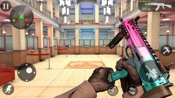 Bank Robbery Gun Shooting Game captura de pantalla 1