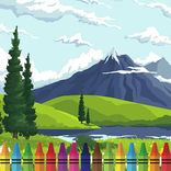 Книжка-раскраска Пейзаж