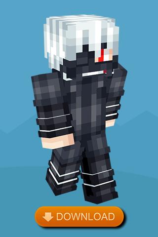 Tokyo Ghoul-Ken Kaneki (Ep.12) Minecraft Skin