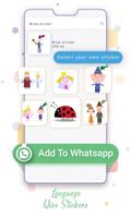 Language wise Stickers for Whatsapp WastickerApp capture d'écran 3