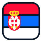 La langue serbe icône