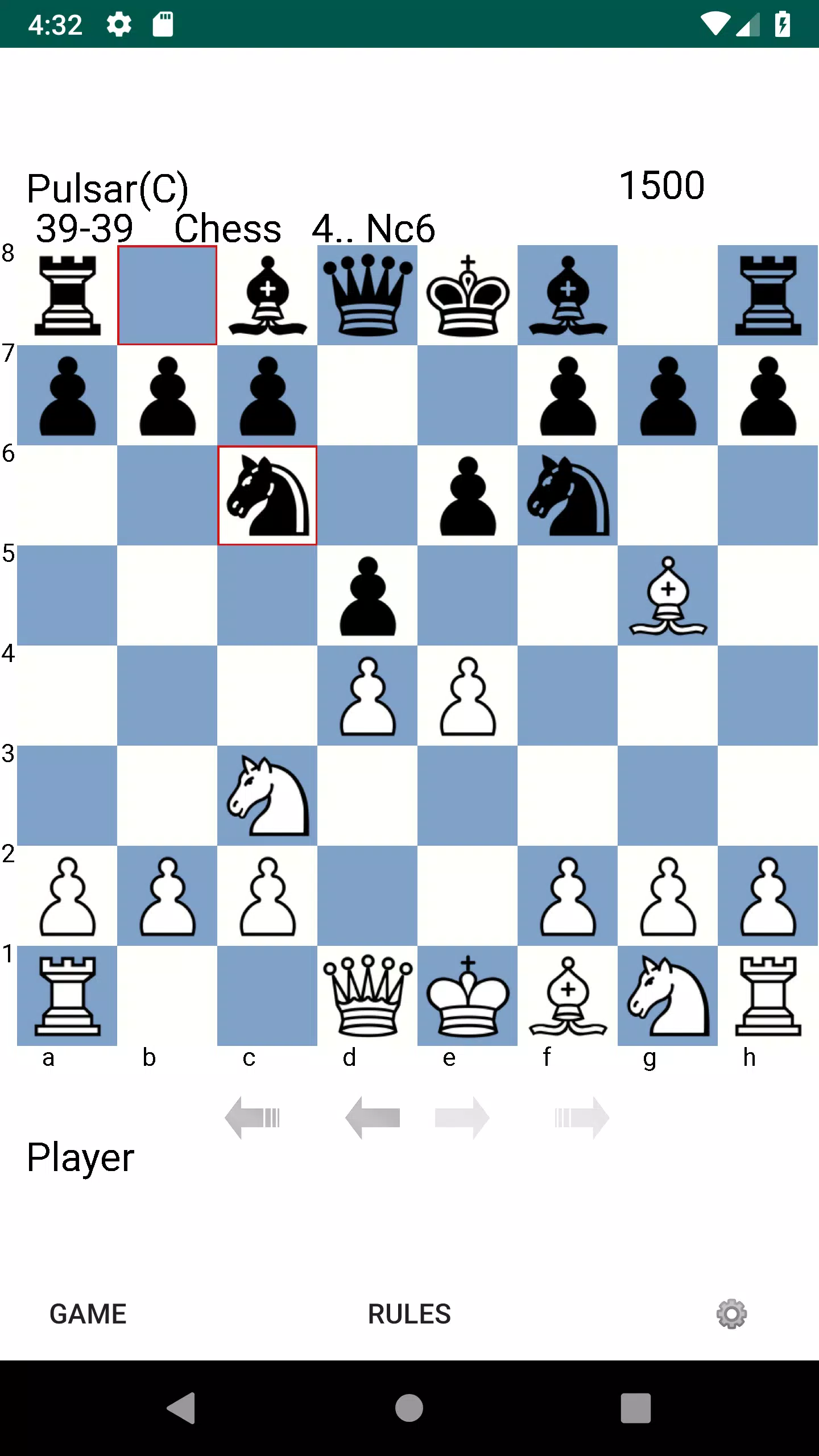 * Chess game search engine