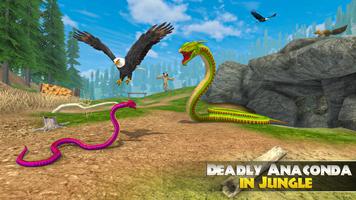 Anaconda Snake Jungle-spel-poster