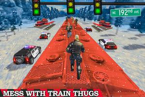 Súper policía héroe Gangster Chase tren captura de pantalla 1