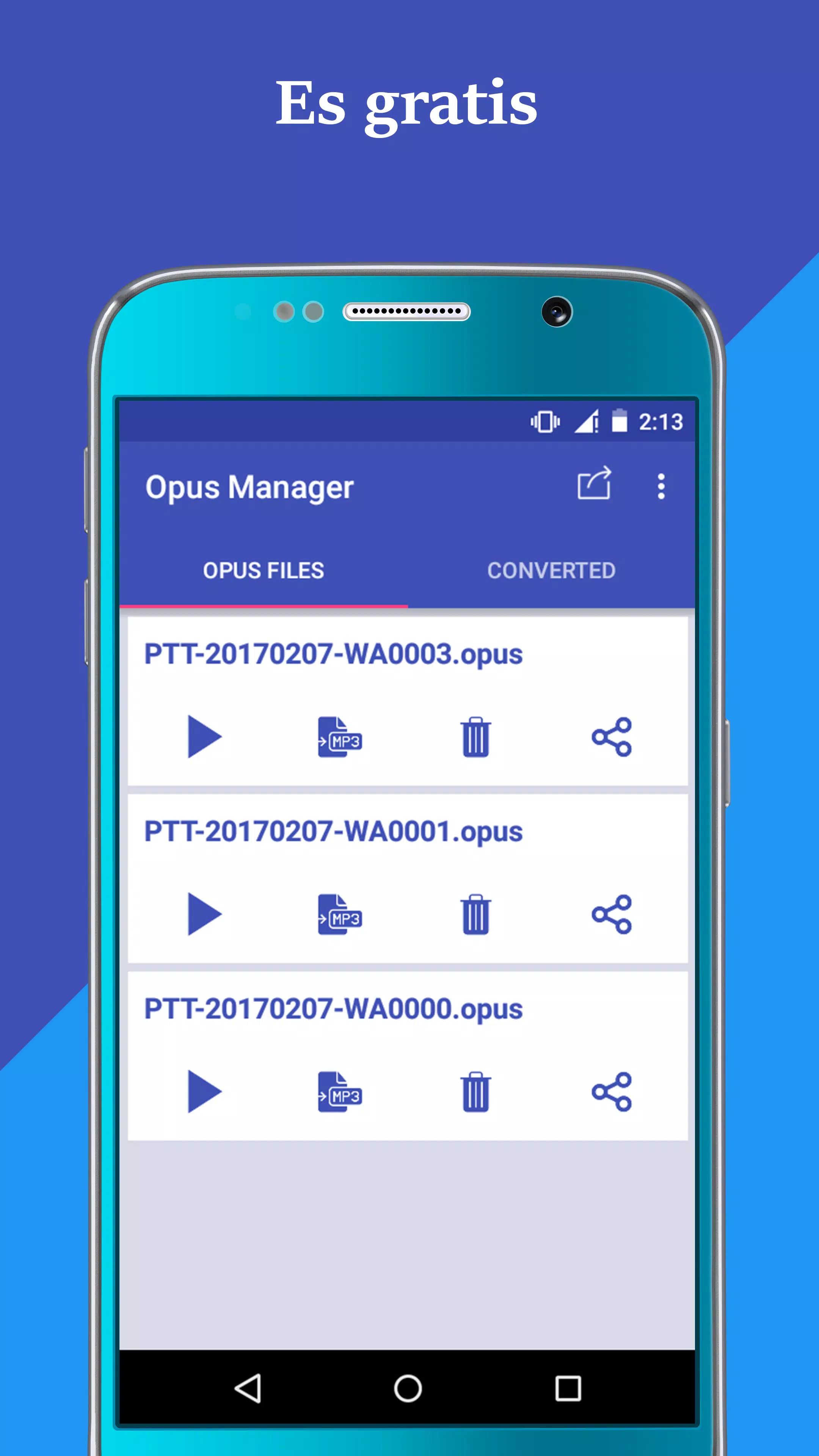 Descarga de APK de Audio OPUS a MP3 para Android