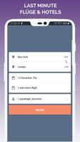 Last-Minute-Flüge und Hotels App Plakat