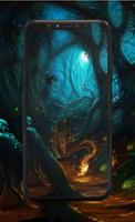 برنامه‌نما Fantasy Forest Wallpaper عکس از صفحه