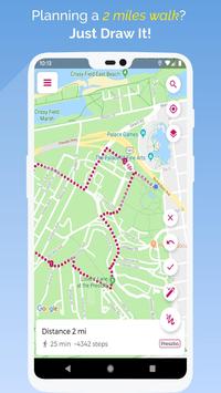 Just Draw It! - Route planner & distance finder poster