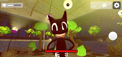Cartoon Cat game horror-poster