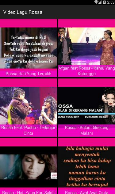 Video Lagu Rossa For Android Apk Download