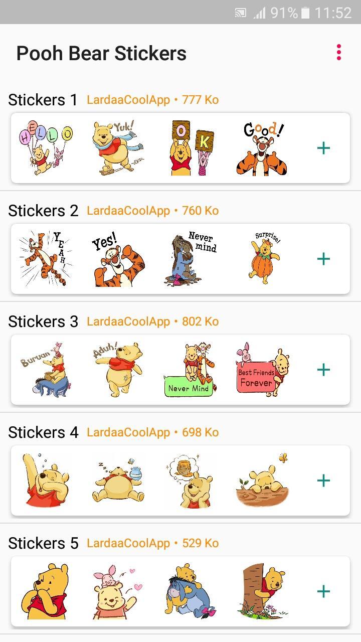 Stickers Pooh Bear - WAStickerApps for Android - APK Download