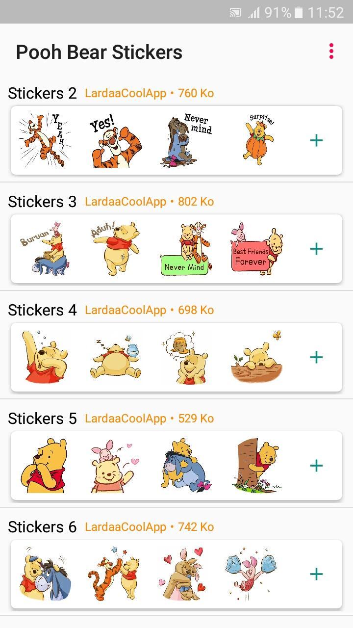 Stickers Pooh Bear Wastickerapps For Android Apk Download