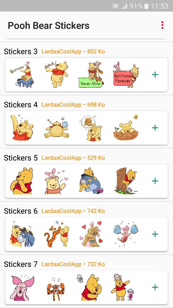 Stickers Pooh Bear - WAStickerApps APK for Android Download