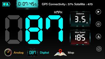 HUD du compteur de vitesse GPS Affiche